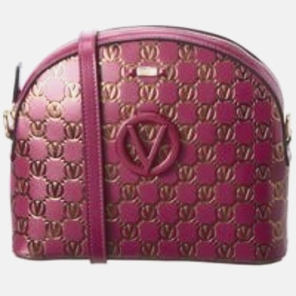 SALE! ✅ Valentino Diana Logo-Adorned Leather Bag Magenta / Gold ✨ NWT - Picture 4 of 13